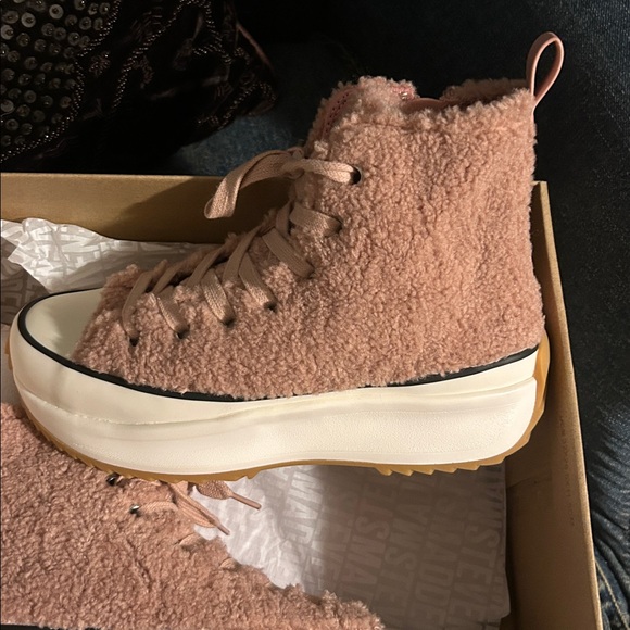 Steve Madden Pink and Tan Women's Sneakers - Picture 3 of 3